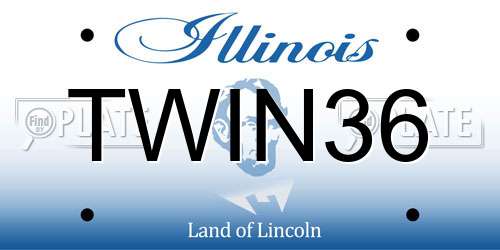 TWIN36 Illinois License Plate