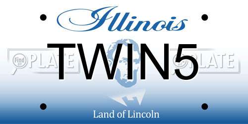 TWIN5 Illinois License Plate