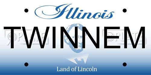 TWINNEM Illinois License Plate
