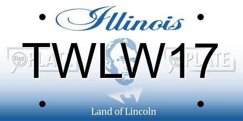TWLW17 Illinois License Plate