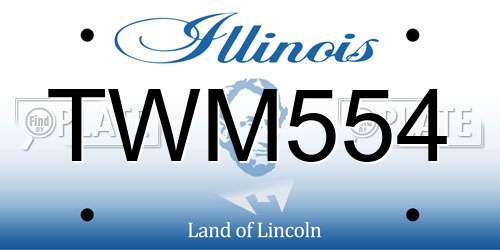 TWM554 Illinois License Plate