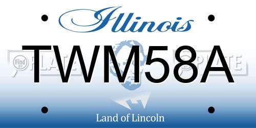 TWM58A Illinois License Plate