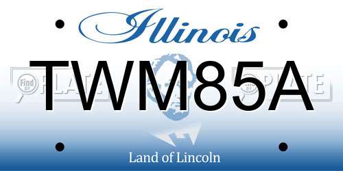 TWM85A Illinois License Plate