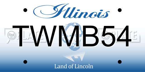 TWMB54 Illinois License Plate