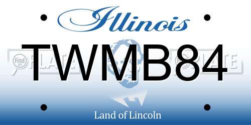 TWMB84 Illinois License Plate