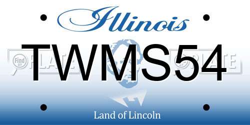 TWMS54 Illinois License Plate