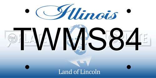 TWMS84 Illinois License Plate