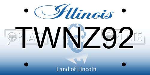 TWNZ92 Illinois License Plate