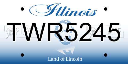 TWR5245 Illinois License Plate