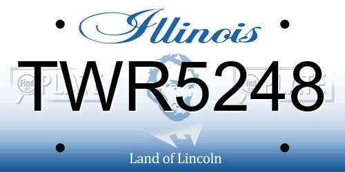 TWR5248 Illinois License Plate