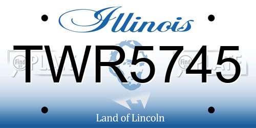 TWR5745 Illinois License Plate