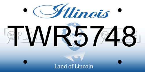 TWR5748 Illinois License Plate