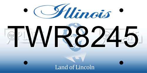 TWR8245 Illinois License Plate