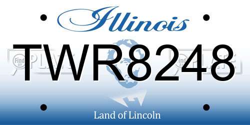 TWR8248 Illinois License Plate