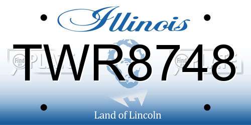 TWR8748 Illinois License Plate