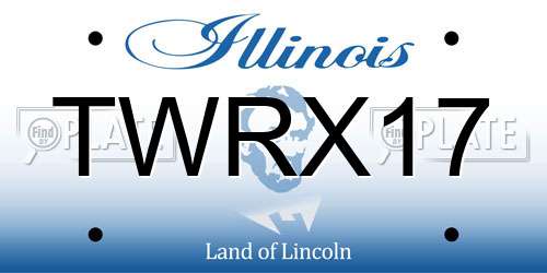 TWRX17 Illinois License Plate