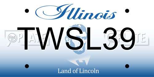 TWSL39 Illinois License Plate