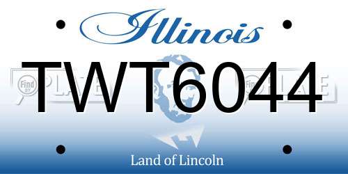 TWT6044 Illinois License Plate