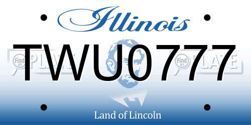 TWU0777 Illinois License Plate