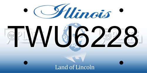 TWU6228 Illinois License Plate