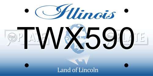 TWX590 Illinois License Plate