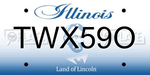 TWX59O Illinois License Plate