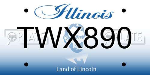 TWX890 Illinois License Plate