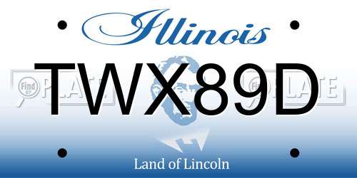 TWX89D Illinois License Plate