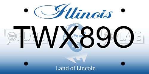 TWX89O Illinois License Plate