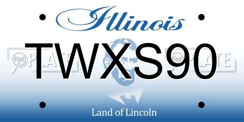 TWXS90 Illinois License Plate