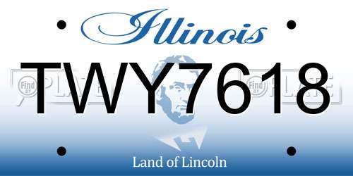 TWY7618 Illinois License Plate