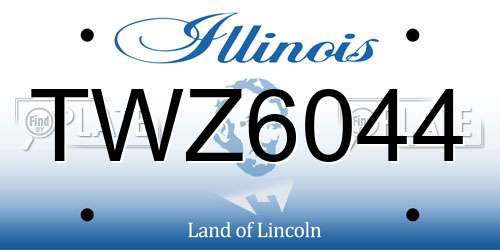 TWZ6044 Illinois License Plate