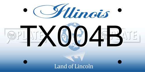 TX004B Illinois License Plate