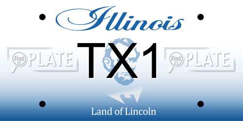TX1 Illinois License Plate