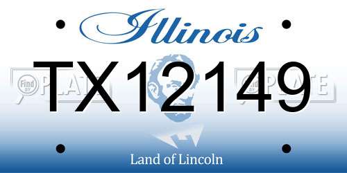 TX12149 Illinois License Plate