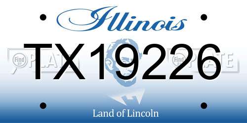 TX19226 Illinois License Plate
