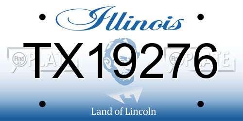 TX19276 Illinois License Plate
