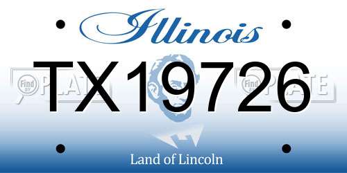 TX19726 Illinois License Plate
