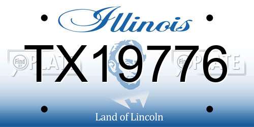 TX19776 Illinois License Plate
