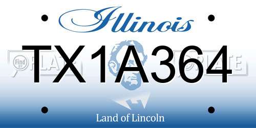 TX1A364 Illinois License Plate