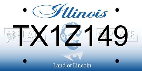 TX1Z149 Illinois License Plate