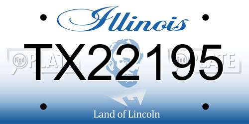 TX22195 Illinois License Plate