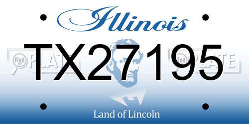 TX27195 Illinois License Plate