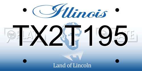 TX2T195 Illinois License Plate