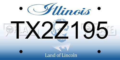 TX2Z195 Illinois License Plate