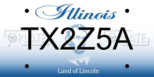 TX2Z5A Illinois License Plate
