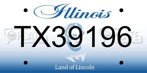 TX39196 Illinois License Plate