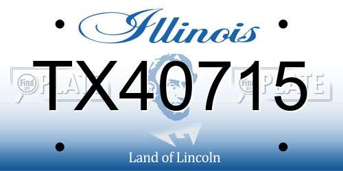 TX40715 Illinois License Plate