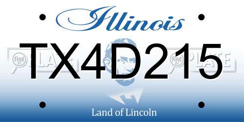 TX4D215 Illinois License Plate