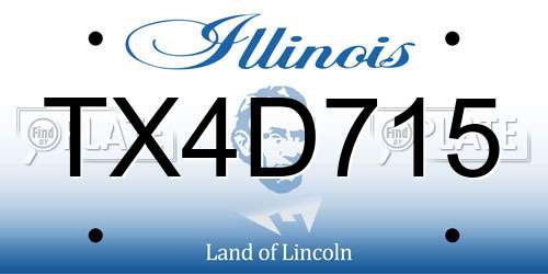 TX4D715 Illinois License Plate